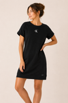 Robe t-shirt noire avec logo* seconde main - Calvin Klein- La Penderie du Paradis