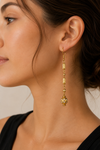 Boucles d'oreilles pendantes dorées avec cristaux* seconde main - Autres- La Penderie du Paradis