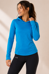 Chandail de sport turquoise à capuchon seconde main - Under Armour- La Penderie du Paradis