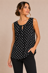 Camisole noire à pois seconde main - Prospect BLVD- La Penderie du Paradis