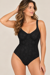 Body gainant noir en dentelle seconde main - Flexees- La Penderie du Paradis