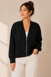 Veste style bomber noire à zip* seconde main - Zara- La Penderie du Paradis