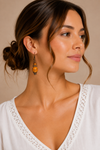 Boucles d’oreilles pendantes bohèmes à billes effet bois* seconde main - Autres- La Penderie du Paradis