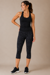 Legging sport 3/4 noir à motifs géométriques* seconde main - Eddie Bauer- La Penderie du Paradis
