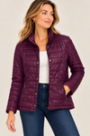 Manteau matelassé léger prune* seconde main - Chillax Level 2- La Penderie du Paradis