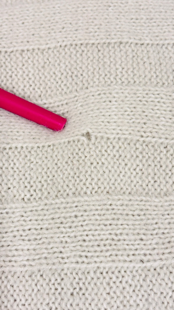 Chandail en tricot gris rayé à col roulé (s)-Simons-La Penderie du Paradis 🕊