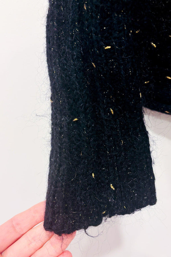 Chandail noir et or en tricot transparent (s)-Simons-La Penderie du Paradis 🕊