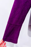 Veste ouverte mauve en suède seconde main - Laura- La Penderie du Paradis