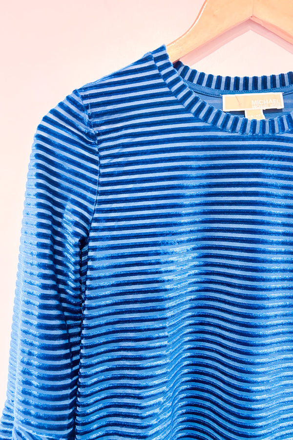 Chandail émeraude texturé en velours à manches amples (xs)-Michael Kors-La Penderie du Paradis 🕊