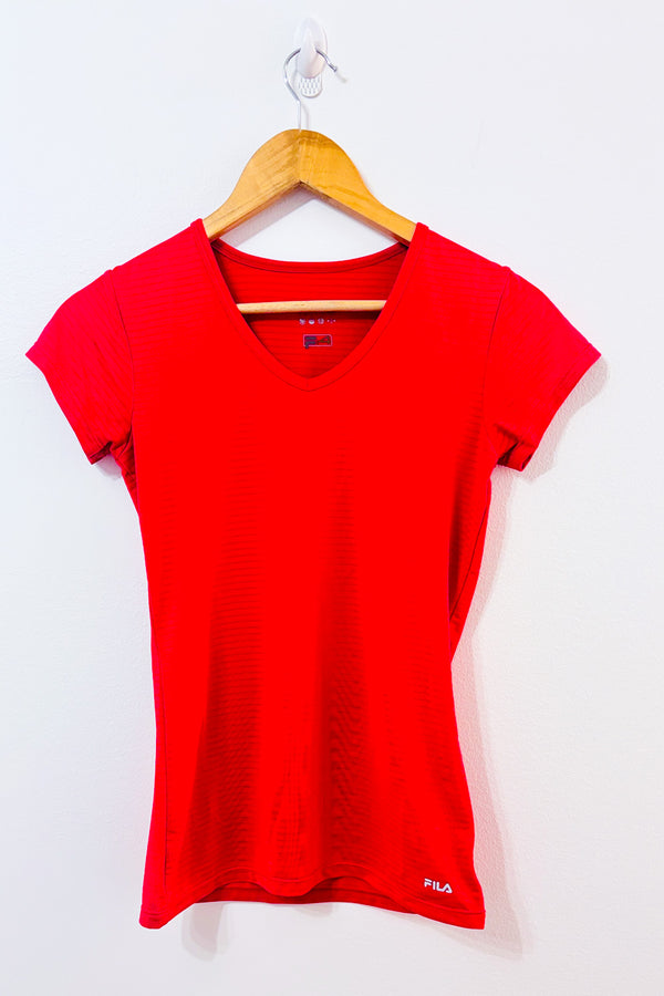 T-shirt de sport fuchsia seconde main - Fila- La Penderie du Paradis