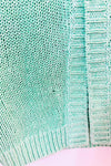 Chandail en maille vert menthe ouvert au dos seconde main - Club Monaco- La Penderie du Paradis