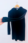 Robe noire en velours avec capuchon seconde main - Garage- La Penderie du Paradis