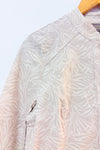 Veste à boutons beige motif feuilles seconde main - Chico's- La Penderie du Paradis