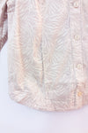 Veste à boutons beige motif feuilles seconde main - Chico's- La Penderie du Paradis