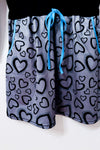 Robe noire à motifs cœurs et col montant seconde main - Misslook- La Penderie du Paradis