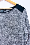 Robe gris chiné à manches 3/4 seconde main - Quinn- La Penderie du Paradis