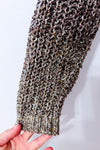 Tricot ample brun chiné en maille seconde main - Garage- La Penderie du Paradis