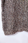 Tricot ample brun chiné en maille seconde main - Garage- La Penderie du Paradis