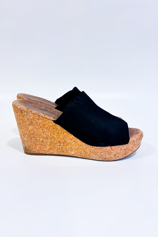 Sandales noires talon compensé (8.5)-Lucky Brand-La Penderie du Paradis 🕊