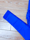 Legging bleu-mauve à taille côtelée seconde main - Autres- La Penderie du Paradis
