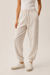 Pantalon jogger beige à taille élastique* seconde main - Zara- La Penderie du Paradis