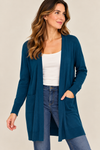 Cardigan ouvert émeraude en tricot seconde main - Verve Ami- La Penderie du Paradis