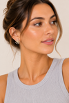 Boucles d'oreilles soleil dorées serties de strass seconde main - Autres- La Penderie du Paradis