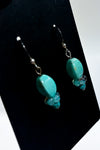Boucles d'oreilles pendentif pierres turquoises seconde main Autres