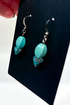 Boucles d'oreilles pendentif pierres turquoises seconde main Autres