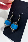 Boucles d'oreilles pendentif bille bleue-Autres-La Penderie du Paradis 🕊