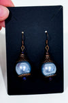 Boucles d'oreilles pendentif bille bleu pâle-Autres-La Penderie du Paradis 🕊