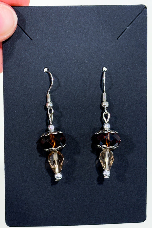 Boucles d'oreilles pierres ambre-Autres-La Penderie du Paradis 🕊