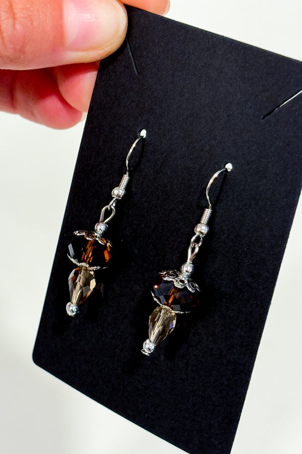 Boucles d'oreilles pierres ambre-Autres-La Penderie du Paradis 🕊