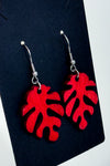 Boucles d'oreilles feuilles rouges en bois seconde main - Autres- La Penderie du Paradis