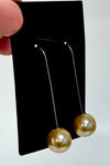 Boucles d'oreilles pendantes argentées avec perles champagne* seconde main - Autres- La Penderie du Paradis