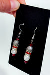 Boucles d’oreilles pendantes rouges et blanches seconde main - Autres- La Penderie du Paradis