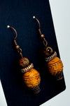 Boucles d’oreilles pendantes bohèmes à billes effet bois* seconde main - Autres- La Penderie du Paradis