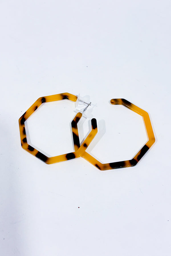 Boucles d'oreilles souples hexagone motif léopard-Autres-La Penderie du Paradis 🕊