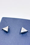 Boucles d'oreilles triangle argent et noir seconde main - Autres- La Penderie du Paradis