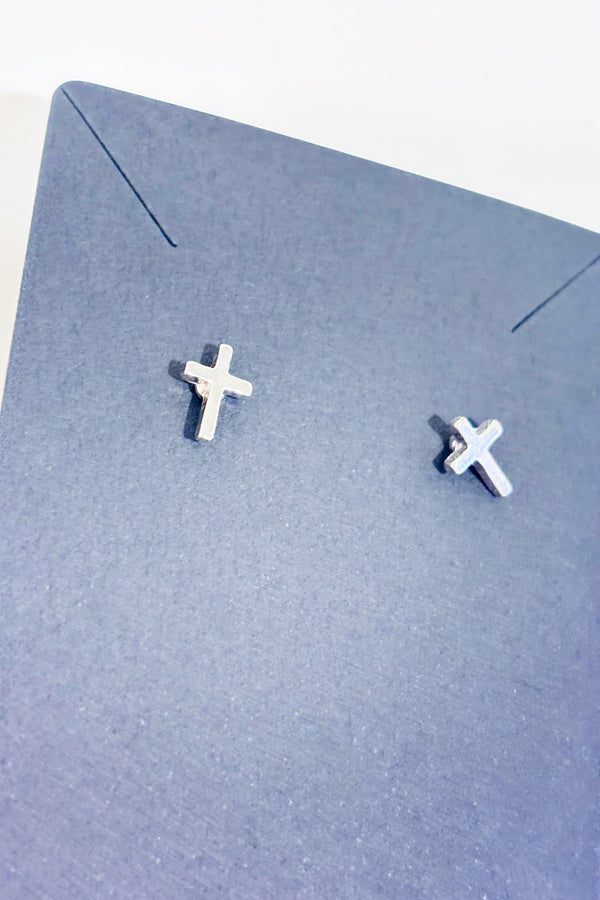 Boucles d'oreilles croix argent seconde main - Autres- La Penderie du Paradis