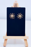 Boucles d'oreilles soleil dorées serties de strass seconde main - Autres- La Penderie du Paradis