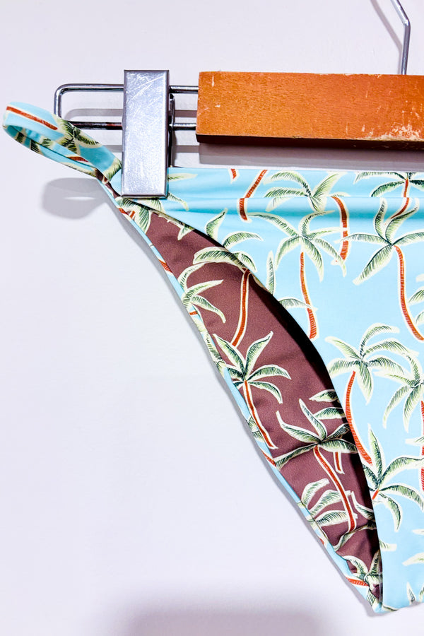 Bas de maillot de bain réversible Salt Cay (bleu/vert) avec palmiers (s)-Body Glove-La Penderie du Paradis 🕊