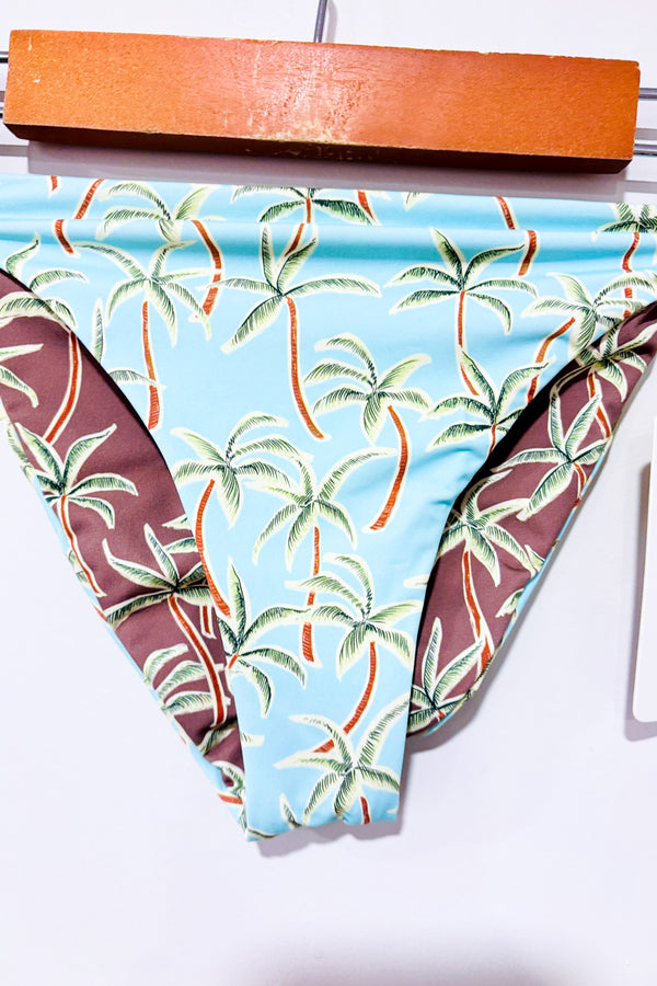 Bas de maillot de bain réversible Salt Cay (bleu/vert) avec palmiers (s)-Body Glove-La Penderie du Paradis 🕊