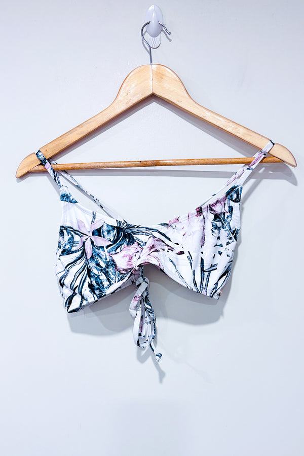 Haut de maillot de bain blanc fleuri (m) seconde main - Jules & Nolan- La Penderie du Paradis