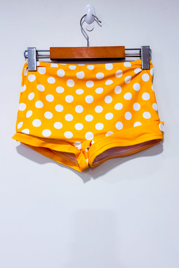 Bas de maillot de bain jaune à pois seconde main - Retro Stage- La Penderie du Paradis