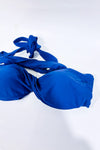 Haut de maillot de bain bleu Santorini seconde main - Cupshe- La Penderie du Paradis