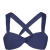 Haut de maillot de bain bleu Santorini seconde main - Cupshe- La Penderie du Paradis
