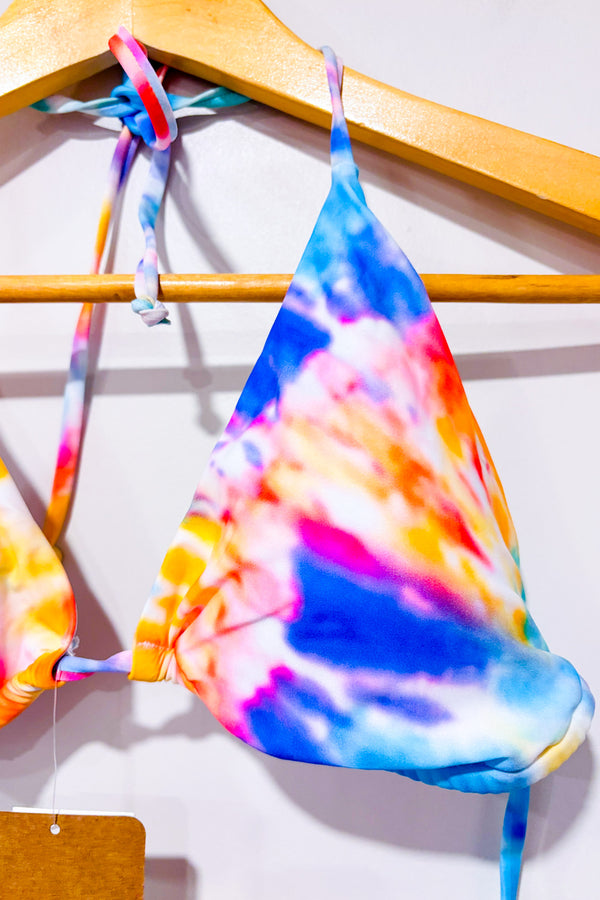 Haut de maillot de bain triangle tie-dye multicolore* seconde main - Hobie- La Penderie du Paradis