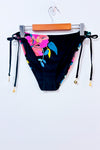 Bas de maillot de bain noir fleuri* seconde main - Sunshine 79- La Penderie du Paradis