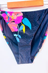 Bas de maillot de bain noir fleuri* seconde main - Sunshine 79- La Penderie du Paradis